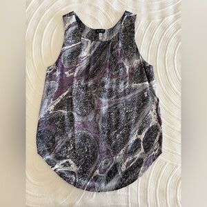 Armani Jeans Abstract Purple and Black Blouse